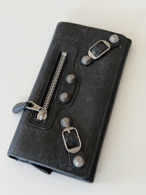 Balenciaga Giant Continental Wallet black leather like new