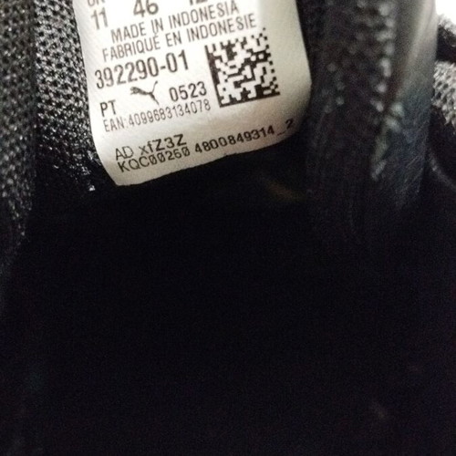 Puma sneakers used, size 46, black