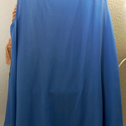 Boho style women's top blue, size L, like new