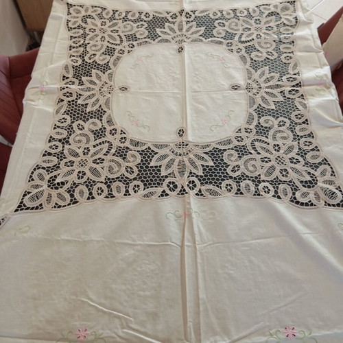 Vintage Linen Tablecloth Set 15 pcs handmade, brand new