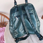 Backpack new green quilted