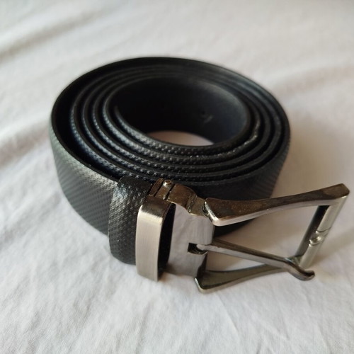 Men's leather reversible belt like new, black, size XXL 135cm