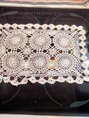 Vintage Handmade Crochet Doily 30x44 cm, like new