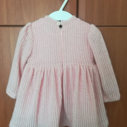 Matou France pink baby dress new, formal for 9 months