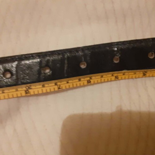 Belt black/blue with silver metal buckle like new, size 90