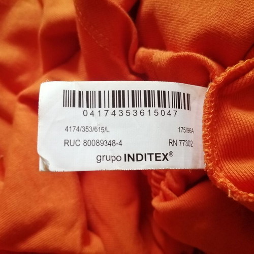 Zara asymmetric one-shoulder top with side ruching, orange, size L