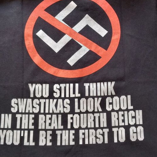 Napalm Death Nazi Punks Fuck Off T-shirt, black, size L