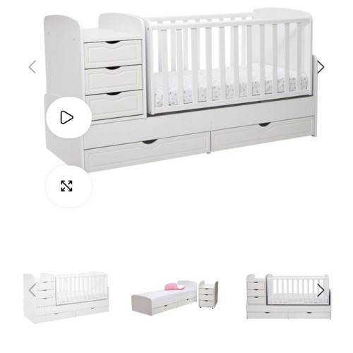 Multifunctional Rocking Baby Cot 3 in 1 like new