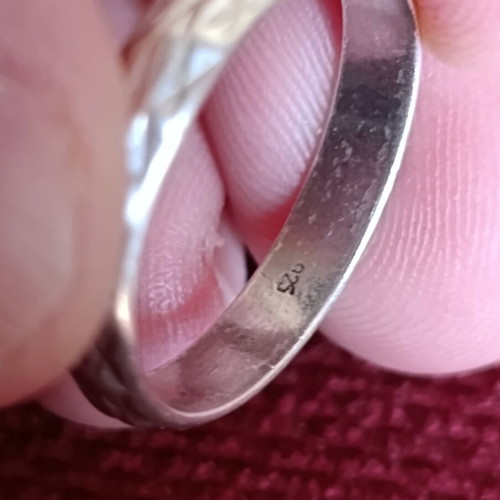 Silver 925 handmade ring, size 60