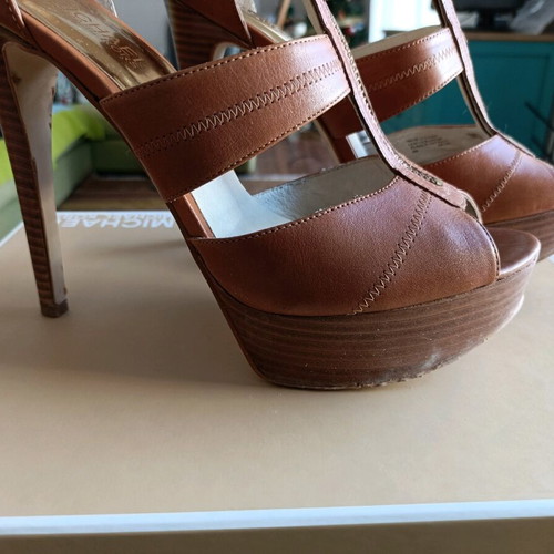 Michael Kors high-heeled platform boots size 40 used, brown