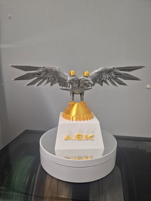 Dikefalos Aetos AEK 3D printed statue