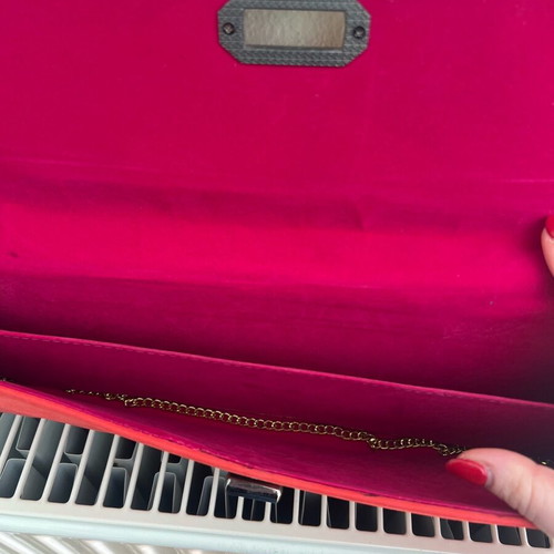 Coral clutch bag hand-held new, Italian