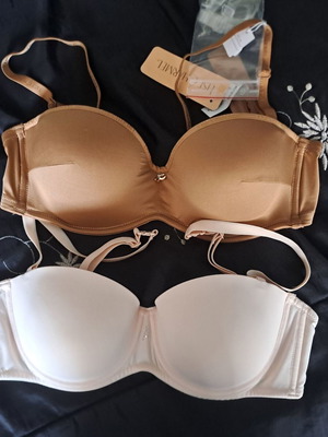 Lise Charmel сутиени бриджитка нови, черен и бежов цвят