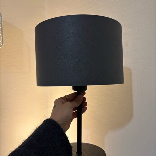 Table lamp like new, black and grey