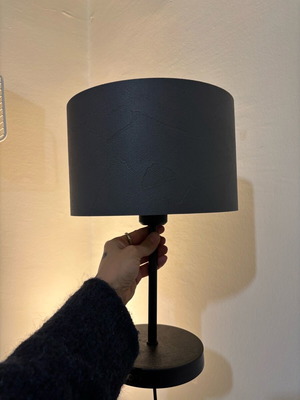 Table lamp like new, black and grey