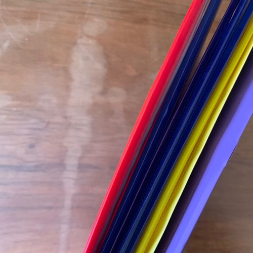 Folders with spine various colors, pack of 8, like new