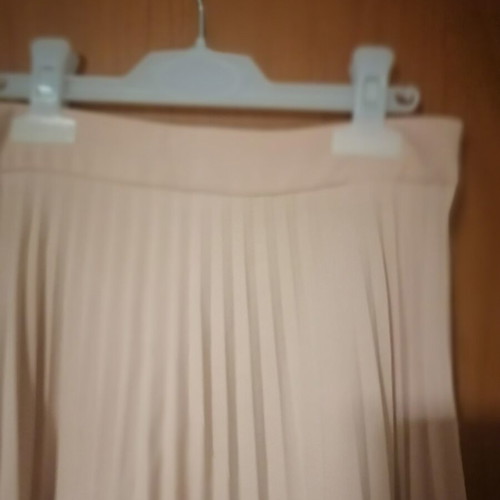 Stradivarius Pleated Skirt beige size S 36 used, boho casual
