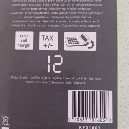 Q-Connect KF01605 Semi-Desktop Calculator New