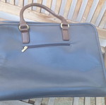 Doca handbag like new, blue and brown, croco style