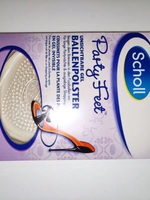 Scholl силиконов гел party feet противохлъзгащ 2 броя запечатани
