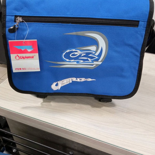 Messenger bag new blue shoulder with durable material and pockets