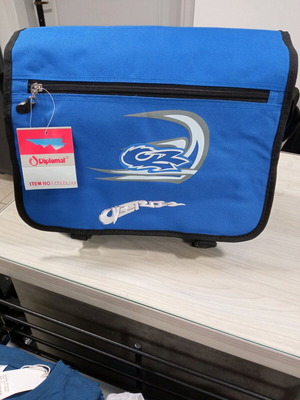 Messenger bag new blue shoulder with durable material and pockets