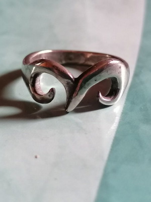 Silver 925 ring with Aries zodiac symbol new no 53 (US 6.6)
