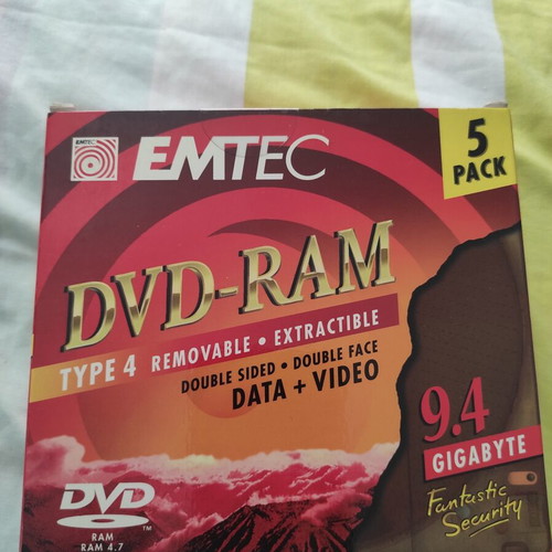 DVD-RAM Type 4 9.4 GB pack of 5, new
