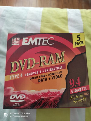 DVD-RAM Type 4 9.4 GB pack of 5, new