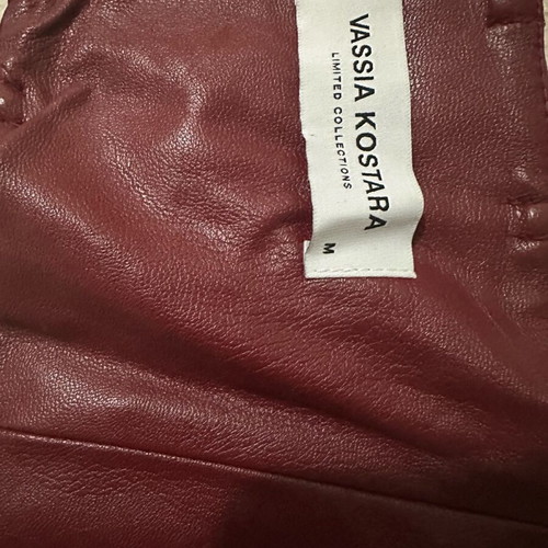 Vassia Kostara leather top like new, size M, red