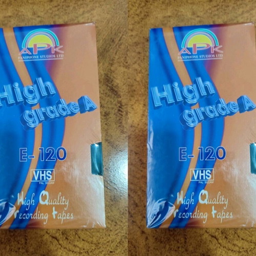 Recording Tapes APK High Quality Grade E-120 VHS sealed, pack of 2
