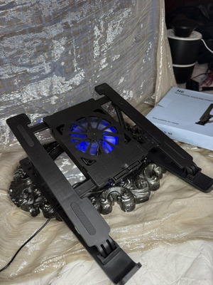 N6 βάση ψύξης laptop με ανεμιστήρα και ρυθμιζόμενα στηρίγματα