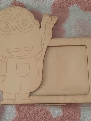 Minion painting frame new, wooden