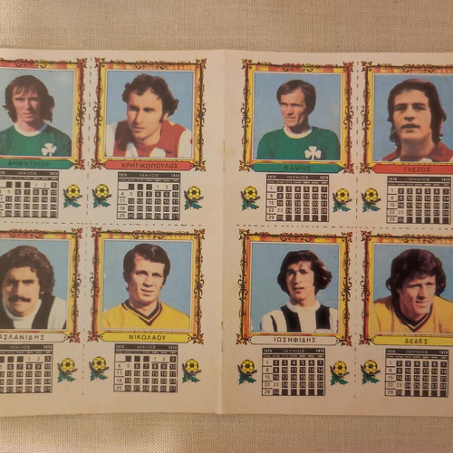 Blek Kartela 1975 like new, football stickers