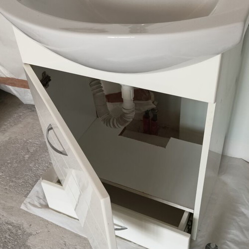 Bathroom sink with white cabinet 55x45 cm