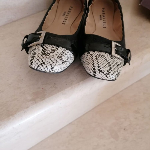 Parallele black leather ballerinas new, size 41