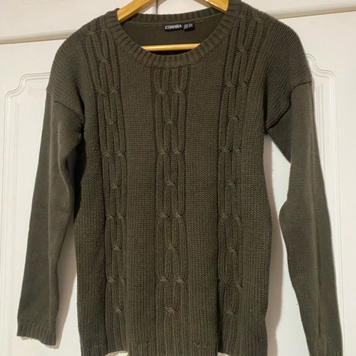Knitted pullover khaki/brown like new