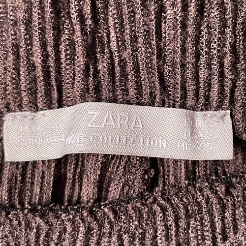 Zara ribbed palazzo pants used, brown, size Small