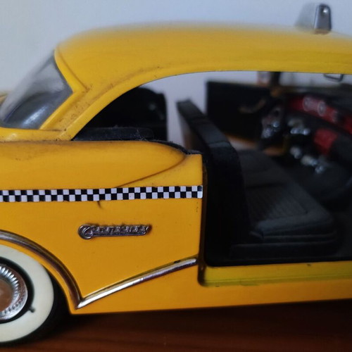 Buick Century 1955 yellow taxi cab 1:18 scale diecast model used