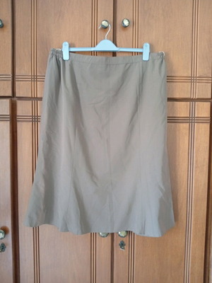 Women's skirt Greek manufacture, beige/brown, size 58/3XL, like new