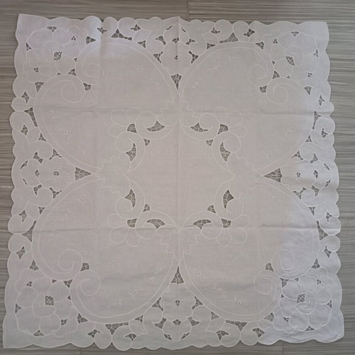 Decorative table square new, white 85x85 cm