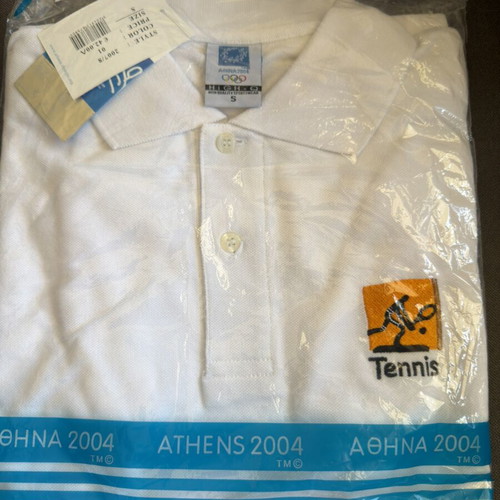 Polo Tennis T-shirt Αθήνα 2004 μέγεθος small καινούριο, άσπρο