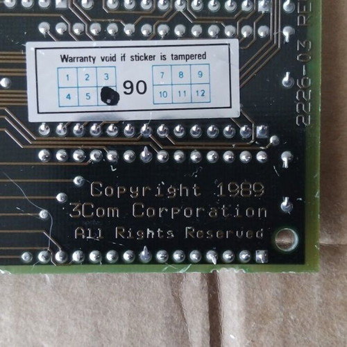 3Com 2227-04 REV.A Etherlink II 8-bit ISA Network Ethernet Card used