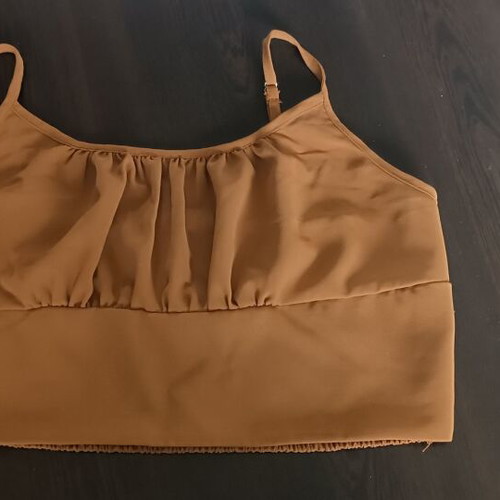 Adjustable strap top, brown