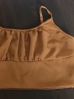 Adjustable strap top, brown