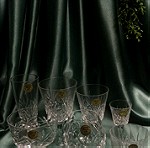  Ποτήρια δοδεκαδες Cristal D'arques "Chantilly Taille Beaugency" 84 τμ lead crystal France 70'.
