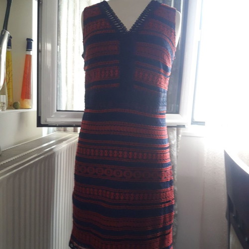 Jus d'orange dress new, size L, crochet knit