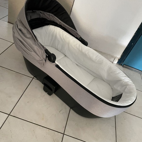 Bebe Star Belize 3-in-1 stroller used with car seat and backpack