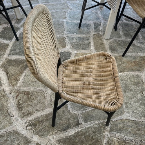 Almeco aluminum chairs with electrostatic paint used