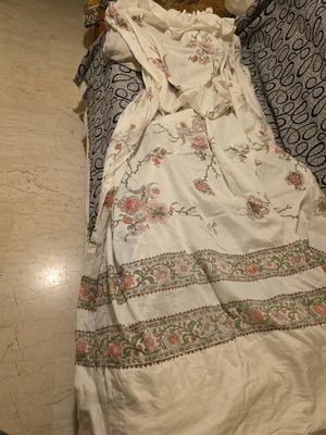 Vintage decorative curtain made of cotton and silk, like new